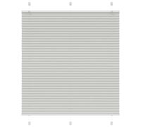 vidaXL Pleated Blind Light Grey 120x100 cm Fabric Width 119.4 cm Polyester, Grey