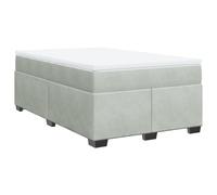 (light grey, 120 x 200 cm) vidaXL Box Spring Bed with Mattress Bed Frame Bedroom Bedstead Bed Base Velvet