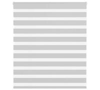 vidaXL Zebra Blind Light Grey 125x100 cm Fabric Width 120.9 cm Polyester