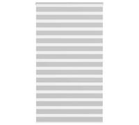 vidaXL Zebra Blind Light Grey 125x200 cm Fabric Width 120.9 cm Polyester, Grey