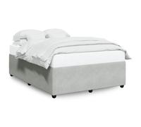 (light grey, 140 x 190 cm) vidaXL Bed Frame Home Bed Base Mattress Foundation Dark Grey 80x200 cm Velvet
