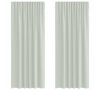 (light grey, 140 x 245 cm) vidaXL Voile Curtains 2 pcs net curtain sheer curtain