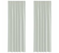 vidaXL Voile Curtains with Loops 2 pcs Light Grey 140x260 cm