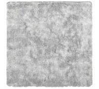 vidaXL Shaggy Rug - Light Grey 160x160 cm Polyester - Non-Slip Square Carpet for Living Room Bedroom Office - High Pile Plush Area Rug - Indoor/Outdoor Modern Decor