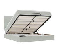 (light grey, 160 x 200 cm) vidaXL Ottoman Bed Frame with Mattresses Bed Base Mattress Foundation Velvet