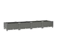 vidaXL Raised Bed 160x40x23 cm PP, Grey