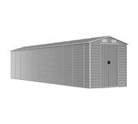 vidaXL Garden Shed Light Grey 191x895x198 cm Galvanised Steel, Grey