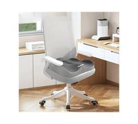 (Light Grey) 1pc Memory Foam Seat Cushion - 3D Ergonomic Support| Light Green & Grey, Washable Polyester, Car/Office Essentials