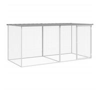 (light grey, 203 x 98 x 90 cm) vidaXL Chicken Cage Farm Chicken Coop with Roof Anthracite Galvanised Steel