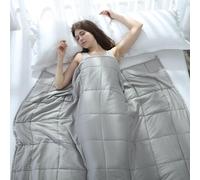 (Light Grey, 203x221cM 13.5kg) 1 Piece Cotton Weighted Gravity Blanket for Adult