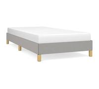 vidaXL Bed Frame Light Grey 90x190 cm 3FT Single Fabric, Grey