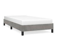 (light grey, 25 cm/ 3ft single) vidaXL Bed Frame Mattress Foundation Bedroom Upholstered Bed Bedstead Velvet