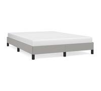 (light grey, 25 cm/ 4ft6 double) vidaXL Bed Frame Mattress Foundation Bedroom Upholstered Bed Bedstead Fabric