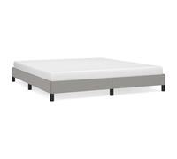 vidaXL Bed Frame without Mattress Light Grey Super King Fabric