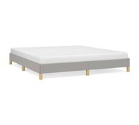 (light grey, 25 cm/ 6ft super king size) vidaXL Bed Frame Mattress Foundation Bedroom Upholstered Bed Bedstead Fabric