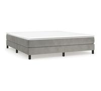 (light grey, 25 cm/ 6ft super king size) vidaXL Box Spring Bed Frame Mattress Foundation Upholstered Bed Base Velvet
