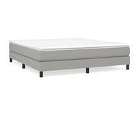 (light grey, 25 cm/ 6ft super king size) vidaXL Box Spring Bed Frame Mattress Foundation Upholstered Bed Base Fabric