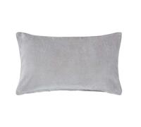 Velvet Cushion Cover Homescapes Light Grey 30cm x 50cm