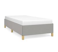 (light grey, 35 cm/ 3ft single) vidaXL Bed Frame Mattress Foundation Bedroom Upholstered Bed Bedstead Fabric