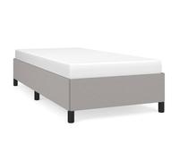 vidaXL Bed Frame Light Grey 90x190 cm 3FT Single Fabric (349854), Grey