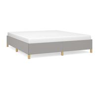 vidaXL Bed Frame Light Grey 180x200 cm 6FT Super King Fabric, Grey
