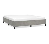 vidaXL Bed Frame Light Grey 180x200 cm 6FT Super King Velvet (349884), Grey