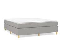 vidaXL Box Spring Bed Frame Light Grey Super King Fabric (UK/IE/FI/NO only)