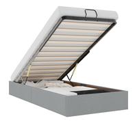 (light grey, 3ft single) vidaXL Ottoman Bed Frame without Mattress Bed Base Mattress Foundation Fabric