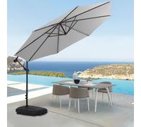 Light Grey 3M Outdoor Cantilever Parasol Umbrella