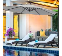 Light Grey 3M Outdoor Cantilever Parasol Umbrella
