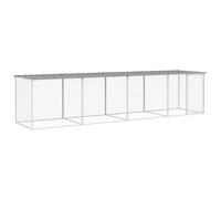 (light grey, 403 x 98 x 90 cm) vidaXL Chicken Cage Farm Chicken Coop with Roof Anthracite Galvanised Steel