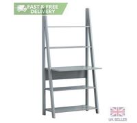 Riva Tall Ladder Desk Bookcase - Grey
