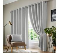 (Light Grey , 66" Width x 72" Drop - (168cm width x 183cm drop)) Insulated Blackout Curtains Ready Made Eyelet Curtain Panels UK