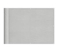 vidaXL Balcony Screen Light Grey 75x500 cm 100% Polyester Oxford