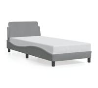 vidaXL Bed Frame "Dover" Light Grey 90x190 cm Single Fabric