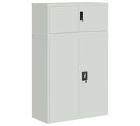 Vidaxl File Cabinet Light Grey 90X40X145 Cm Steel, Grey