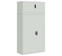 (light grey, 90 x 40 x 180 cm) vidaXL File Cabinet Storage Cabinet Office Filing Cabinet Storage Unit Steel