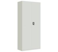 (light grey, 90 x 40 x 200 cm) vidaXL Office Cabinet Steel Filing Storage File Cabinet Cupboard Under Desk