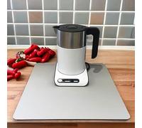 Light Grey Acrylic Table Protectors/Serving Mat/Worktop Saver/Chopping Board, Heat Resistant up to 90 Degrees, 35cm x 35cm Square