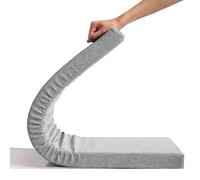 Light Grey Bench Cushion for Outdoor & Indoor Use Washable & Removable Non Slip Chair Cushion for ill Garden Furniture Swing Seat Patio 125 x 50 cm