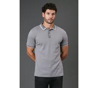 Light Grey Birdseye Tipped Polo Shirt Burton Light Grey L