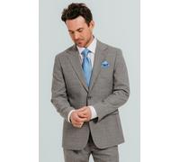 Light Grey Check Suit Jacket Dobell Light Grey 38R