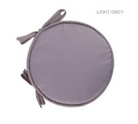 (Light Grey, Diameter 30 cm) Plain Round Garden Chair Pad Seat Cushion For Outdoor Bistro Stool Patio Home Dining