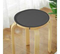 (Light Grey, Diameter 38 cm) Plain Round Garden Chair Pad Seat Cushion For Outdoor Bistro Stool Patio Home Dining
