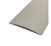 Light Grey, Flat Laminate to Tile Threshold Bar, PVC Transition Profile, Self-Sticking Vinyl Edge Trim for Floor Gap, Carpet to Floor Seam Joining Strip