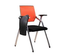 Light Grey Foldable Stackable Mesh Conference Chairs - Ergonomic Office Seating for Meetings & Training, Comfortable Bouncing Back Design, Versatile Reception & Event Furniture
