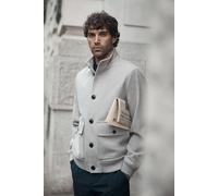 Light Grey Funnel Neck Wool Blend Coat Burton Light Grey L