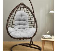 (Light Grey) Garden Hanging Egg Chair Thick Cushion Swing Chair Pad
