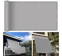 Light Grey Garden Sun Shade Sail 1.2 x 3m 98% UV Block Square Canopy with 4 Ropes for Patio Backyard Outdoor Waterproof Durable Easy Installation