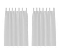 Light Grey Polyester Blackout Curtains with Rings 175 x 140 cm 80-90% Light Shielding Versatile Hanging Eyelet Loop Top Curtains Ideal for Living Room Bedroom